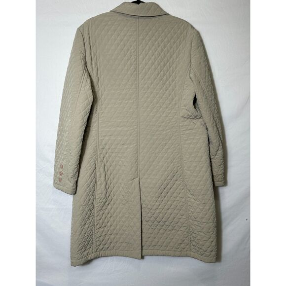 Jones New York Women's Mid Length Quilted Jacket Buttoned Kick Pleat Size L - Picture 4 of 6